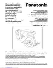 Panasonic EY4542 - CIRCULAR SAW 14.4V Operating Instructions Manual