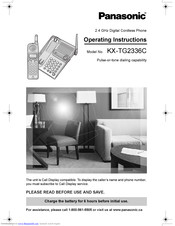 Panasonic KX-TG2336C Operating Instructions Manual