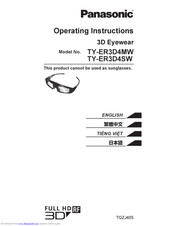Panasonic TY-ER3D4SW Operating Instructions Manual