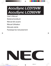 NEC AccuSync LCD73VM User Manual