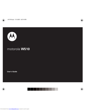 Motorola W510 User Manual