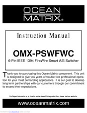 Ocean Matrix OMX-PSWFWC Instruction Manual