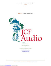 JCF Audio Latte User Manual