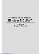 Einstein E-Collar ET-800A Owner's Manual