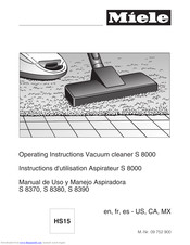 Miele S 8000 Operating Instructions Manual