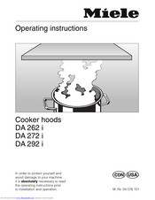 Miele DA 292 i Operating Instructions Manual