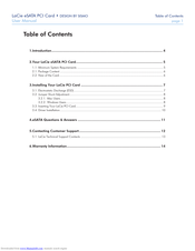 LaCie eSATA PCI Card User Manual