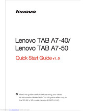 Lenovo A3500 Quick Start Manual