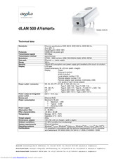 Devolo dLAN 500 AVsmart+ Technical Data