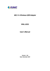 Planet WNL-U553 User Manual