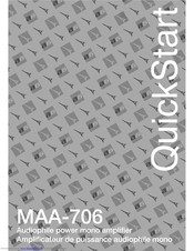 Advance acoustic MAA-706 Quick Start Manual