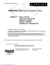 Garland TRENDSETTER TG3 Installation & Operation Manual