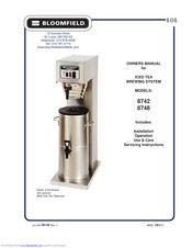 Bloomfield 8742 Series Owner's Manual
