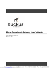 Ruckus Wireless Metro Broadband Gateway User Manual