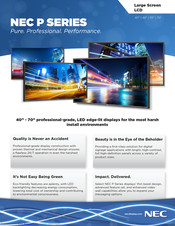 NEC MultiSync P553 Specifications