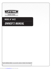 Lifetime 6422 Owner's Manual