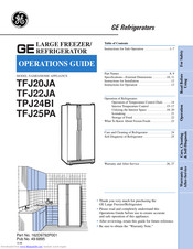 GE TFJ25PA Operation Manual