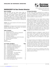 System Sensor DH400ACDCP Installation And Maintenance Instructions Manual
