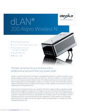 Devolo dLAN 200 AVpro Wireless N Specifications