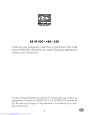 Beta RS 4T 450 Handbook