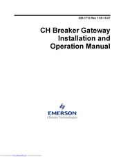 Emerson CH Breaker Gateway Installation And Operation Manual