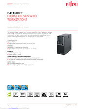 Fujitsu CELSIUS W380 Datasheet