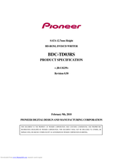 Pioneer BDC-TD03RS Product Specification