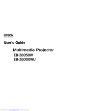 Epson EB-Z8000WU User Manual