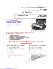 Epson R1400 Assembly Instructions Manual