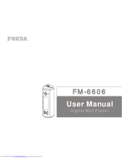 Foxda FM-6606 User Manual
