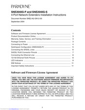 Paradyne SNE2040G-S Installation Instructions Manual