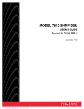 Paradyne 7610 SNMP DSU User Manual