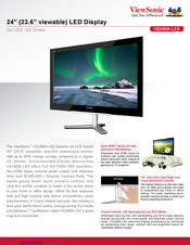ViewSonic VX2460h-LED Brochure & Specs