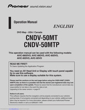 Pioneer CNDV-50MTP Operation Manual