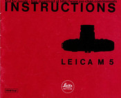Leica M5 Instructions Manual
