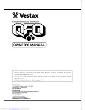 Vestax QFO Owner's Manual