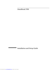 HP OMNIBOOK 5700 Installation And Setup Manual