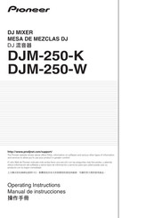 Pioneer DJM-250-K Operating Instructions Manual