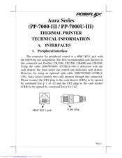 POSIFLEX Aura PP-7000U-III Technical Information