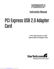 StarTech.com PEXUSB7LP Instruction Manual