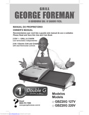 George Foreman GBZ20G 127V Owner's Manual
