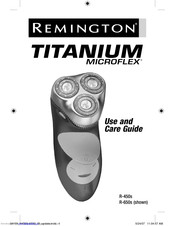 Remington Titanium Microflex R-650s Use And Care Manual