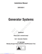 Rheem GEN12AD-V Installation Manual