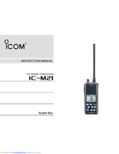 Icom IC-M21 Instruction Manual