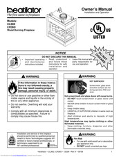 Heatiator CL36D Owner's Manual
