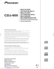 Pioneer CDJ-900 Operating Instructions Manual