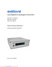 exaSound e22 Mark II Owner's Manual