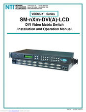 Network Technologies VEEMUX SM-nXm-DVI-LCD Installation And Operation Manual