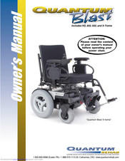 Pride Mobility Quantum Blast 850 Owner's Manual