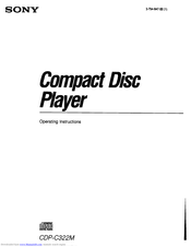 Sony CDP-C322M Operating Instructions Manual